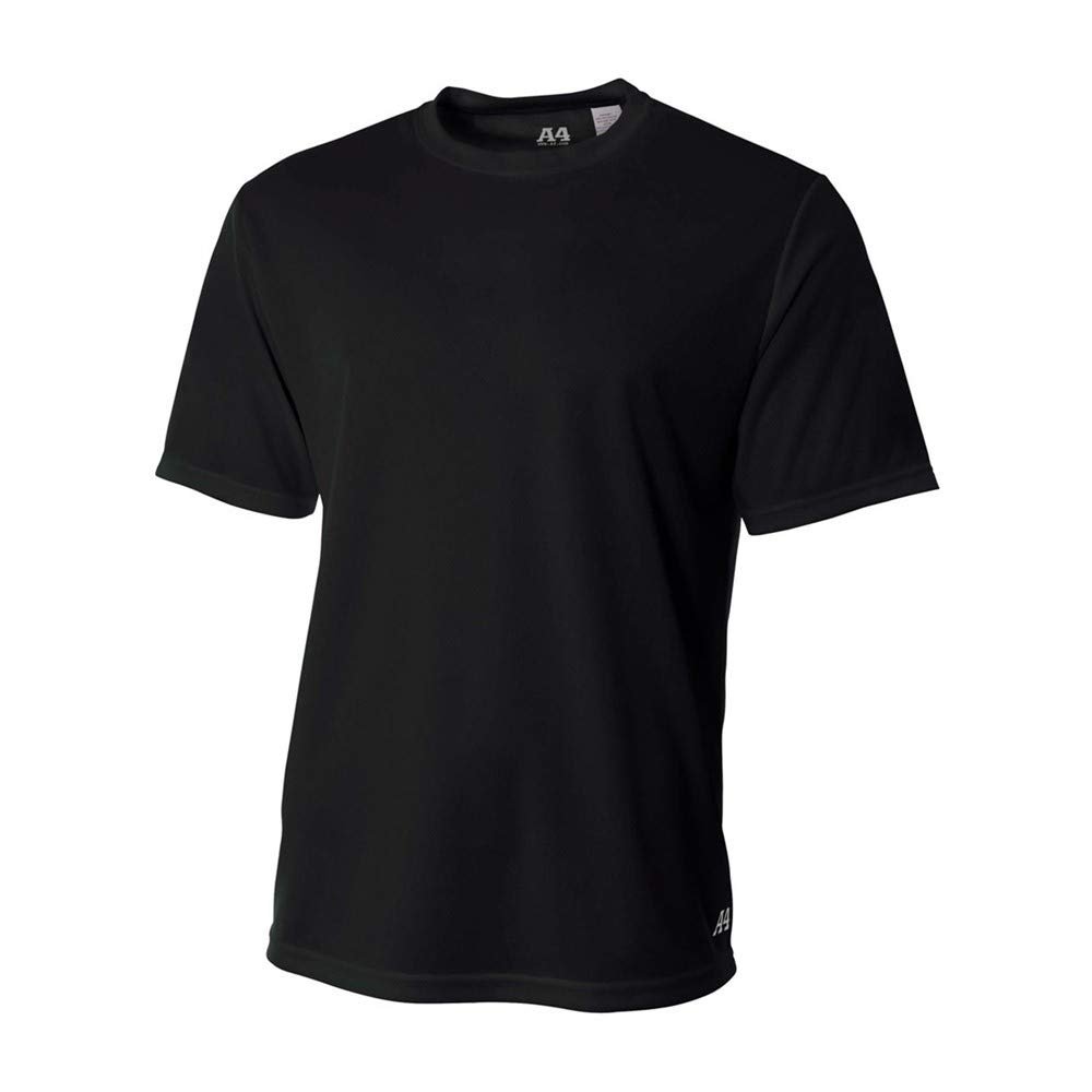 A4 Sportswear Adult 3XL Black Birdseye Mesh Tee