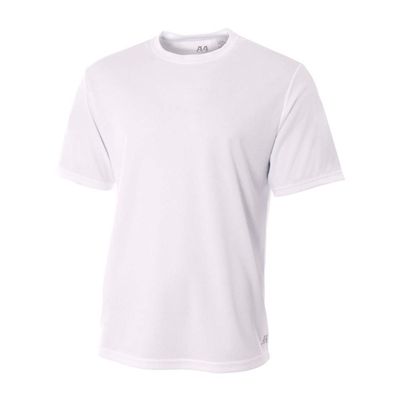 A4 Sportswear Adult Small White Birdseye Mesh Tee