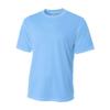 A4 Sportswear Adult X-Small Light Blue Birdseye Mesh Tee view 1