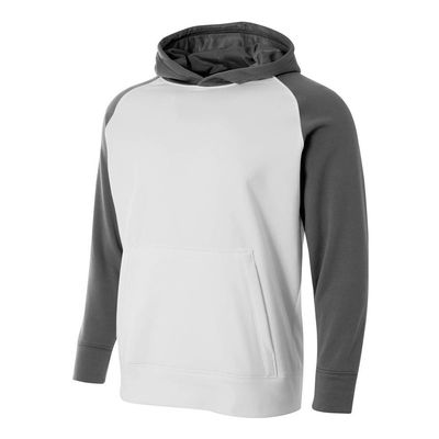 A4 Sportswear Youth Medium White/Graphite Tech Fleece Hoodie