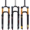 BUCKLOS LUTU 26/27.5/29 Air MTB Suspension Fork, Rebound Adjust Straight Tube 28.6mm QR 9mm Travel 120mm Manual/Crown Lockout Mountain Bike Forks, Ultralight Gas Shock XC Bicycle (Black Gold, 26) view 1