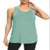 Bestisun Womens Workout Tops Racerback Yoga Tanks Long Sports Shirts Athletic Wear Gym Exercise Clothes Gray Green S view 3