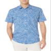 Amazon Essentials Men's Regular-Fit Short-Sleeve Poplin Shirt, Navy Floral, X-Large view 2