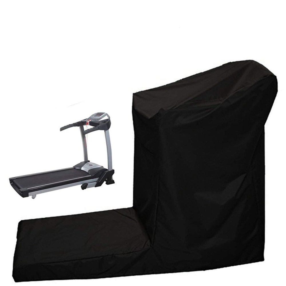 dDanke Black Treadmill Cover Sports Running Machine Protective Folding Cover Dustproof Cover for Outside Rain & Sunshine Resistance (65x30x55 inch)