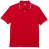 Amazon Essentials Men's Regular-Fit Cotton Pique Polo Shirt (Available in Big & Tall), Red Twin Stripe, X-Large view 1