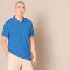 Amazon Essentials Men's Slim-Fit Cotton Pique Polo Shirt, Blue Thin Stripe, X-Small view 3