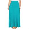 Lock and Love LL WDR1434 Womens Solid Maxi Skirt with Elastic Waist Band XXXL Jade view 3