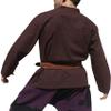 Svenine Medieval Serf Groundsman Mens Renaissance Shirt Upright Collar Cotton, Medium, Style#D - Thin Aum Cotton - Dark Brown view 4