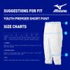 Mizuno Boys Youth Premier Short Baseball Pants, Dark Charcoal, 3X-Large US view 4