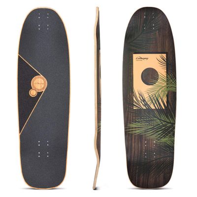 Loaded Boards Omakase Bamboo Longboard Skateboard Deck (Palm Graphic)