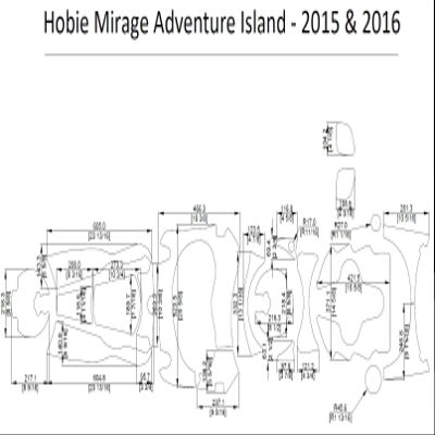 ZY 2015-2016 Hobie Mirage Adventure Island Kayak Boat EVA Decking Mat Pads Kit 1/4" (New Light Brown)