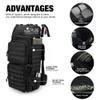 Mardingtop 75L Molle Hiking Internal Frame Backpacks with Rain Cover for Camping,Backpacking,Travelling(Black) view 3