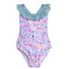 Flap Happy Girls UPF 50+ Uv Mindy Crossback Swimsuit | Mermaid Lagoon, Size 24M - Made with Eco-Friendly Recycled Materials view 1