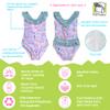 Flap Happy Girls UPF 50+ Uv Mindy Crossback Swimsuit | Mermaid Lagoon, Size 24M - Made with Eco-Friendly Recycled Materials view 2