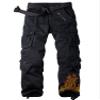 AKARMY Men's Fleece Lined Hiking Pants Outdoor Cargo Pants Casual Work Ski Pants with 8 Pockets Black 42 view 1