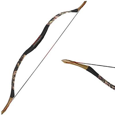 AMEYXGS Archery Traditional Recurve Bow 25-55lbs Handmade Wooden Longbow Mongolian Hunting Target Bow for Outdoor Hunting Practice Shooting (type9, 30lbs)