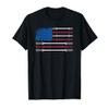 US Flag Weightlifting Barbell Patriotic Love Fitness Gym T-Shirt view 1
