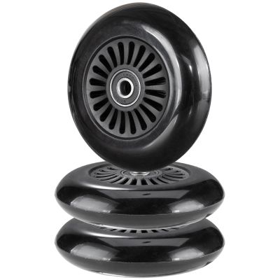 AOWISH Easy Roller Replacement Wheels w/Bearings ABEC-9 Compatible with Go Kart Scooters and Classic Drifter Junior Ride on Toy for Kids and Adults (Set of 3, Black)
