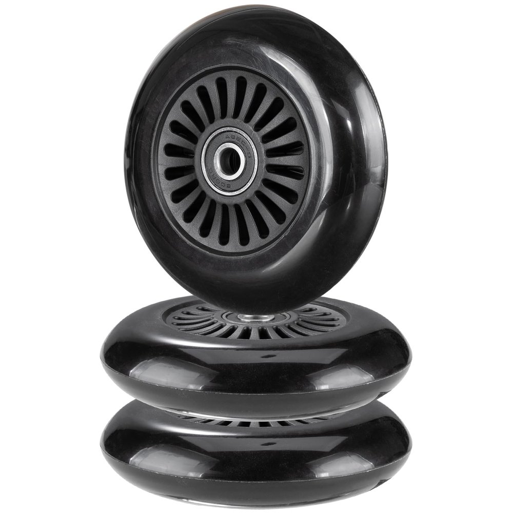 AOWISH Easy Roller Replacement Wheels w/Bearings ABEC-9 Compatible with Go Kart Scooters and Classic Drifter Junior Ride on Toy for Kids and Adults (Set of 3, Black)