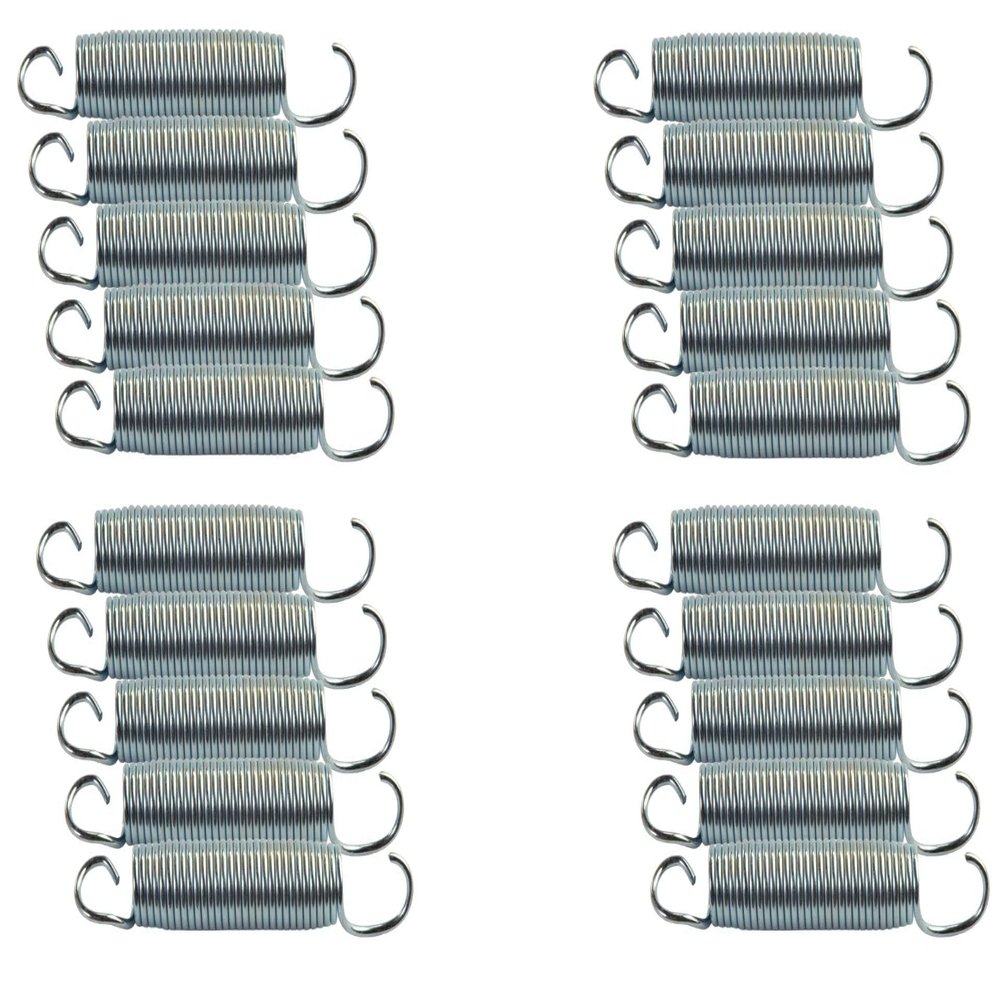 Jumpking Heavy Duty Trampoline Springs 6-inch for Trampolines, Stainless Steel Trampoline Replacement Springs (Set of 20)