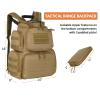 AUMTISC Tactical Handgun Range Bag Backpack - Pistol Gun Range bagfor Handguns Ammo with 3-Pistol Case, Khaki view 2