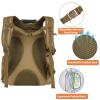 AUMTISC Tactical Handgun Range Bag Backpack - Pistol Gun Range bagfor Handguns Ammo with 3-Pistol Case, Khaki view 4
