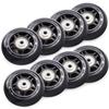 TOBWOLF 8 Pack 76mm 84A Inline Skate Wheels with ABEC-7 Bearings, Roller Skate Replacement Wheels for Girls & Boys Roller Blade Skating - Black view 1