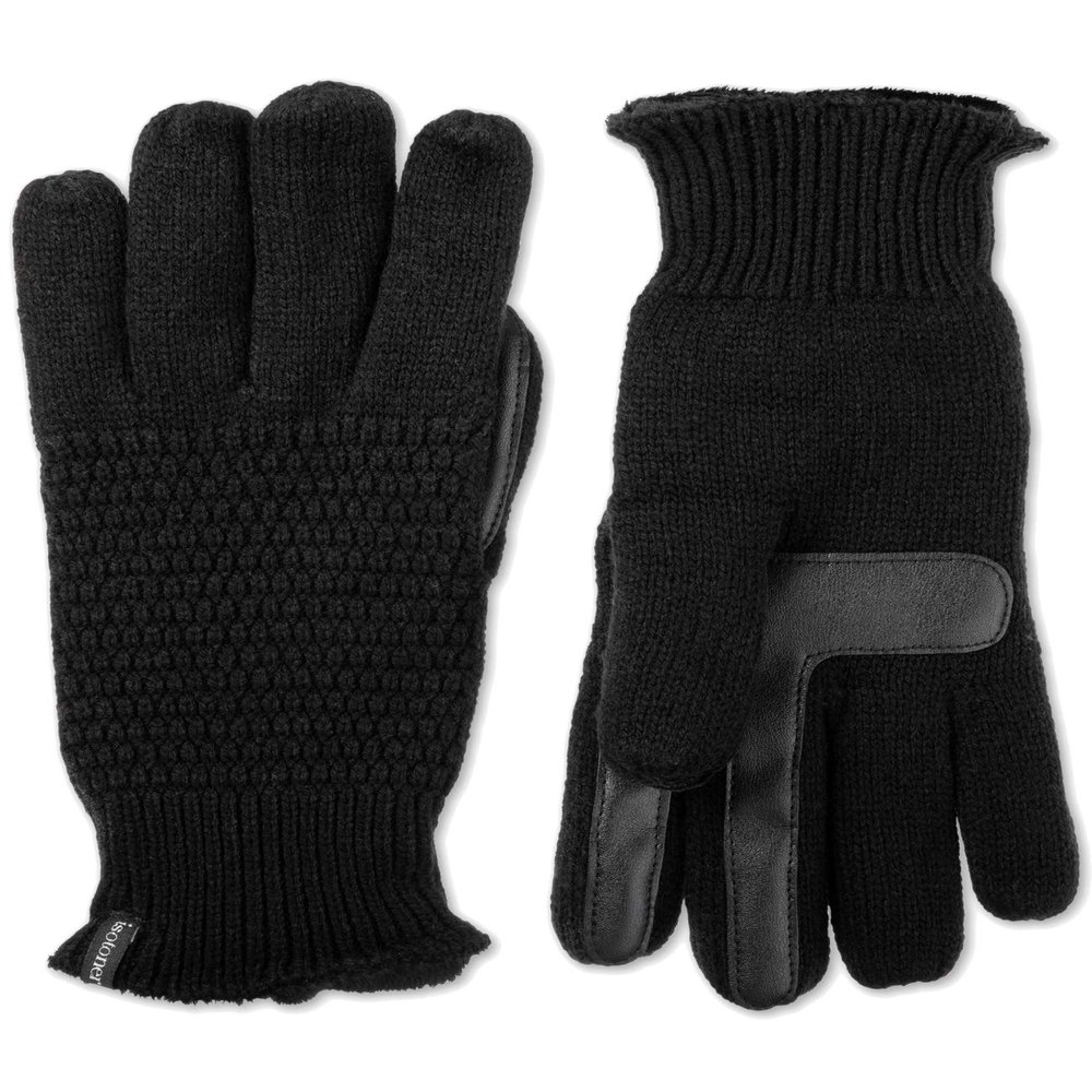 Isotoner Signature Women's Textured Touchscreen Gloves (Black)
