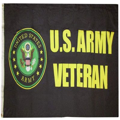 American Wholesale Superstore 3x5 Army Veteran Emblem 100D 3'x5' Premium Quality Heavy Duty Printed Polyester Flag