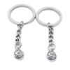 5 Pieces Metal Antique Silver Color Keychains Keyrings MQ7E3 Chinese Blessed Coins Key Chain Ring view 1