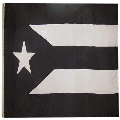 American Wholesale Superstore 3x5 Black and White Puerto Rico 100D Woven Poly Nylon Flag 5x3 Banner Grommets Heavy Duty (RUF)
