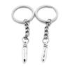 50 Pieces Metal Antique Silver Color Keychains Keyrings S2FN6 Bullet Key Chain Ring view 1