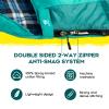 Bessport Sleeping Bag Winter | Flannel Lined 18 - 32 Extreme 3-4 Season Warm & Cool Weather Adult Sleeping Bags Large | Lightweight, Waterproof for Camping, Backpacking, Hiking view 4