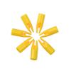 SHARROW 100pcs Archery Arrow Nocks Glue on 8mm Arrow Shaft Hunting Accessories Arrow Tails DIY (Ginger Yellow) view 4
