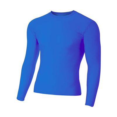 Youth Small Royal Long Sleeve Compression Crew