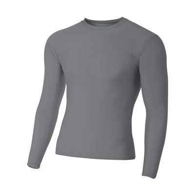A4 Sportswear Youth XL Graphite Long Sleeve Compression Crew