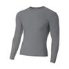 A4 Sportswear Youth XL Graphite Long Sleeve Compression Crew