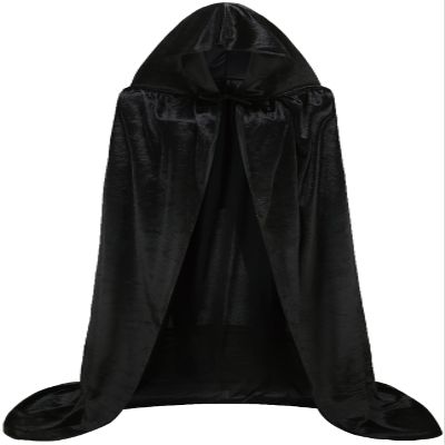 Dreamture Unisex Velvet Hooded Cloak Full Length Cloak Witch Costume for Halloween Party Cosplay