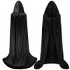 Dreamture Unisex Velvet Hooded Cloak Full Length Cloak Witch Costume for Halloween Party Cosplay view 3