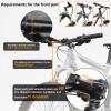 COFIT Detachable Bike Basket Front, Foldable Bicycle Dog Carrier for Small Pet, Shopping, Commuting, Camping and Outdoor Cargo Bag with Side Pouches, Gray view 2