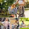 COFIT Detachable Bike Basket Front, Foldable Bicycle Dog Carrier for Small Pet, Shopping, Commuting, Camping and Outdoor Cargo Bag with Side Pouches, Gray view 3