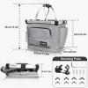 COFIT Detachable Bike Basket Front, Foldable Bicycle Dog Carrier for Small Pet, Shopping, Commuting, Camping and Outdoor Cargo Bag with Side Pouches, Gray view 4