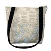 Betsy Drake TY12272CTM 16 x 16 in. Chester River Maryland Nautical Map Tote Bag - Medium