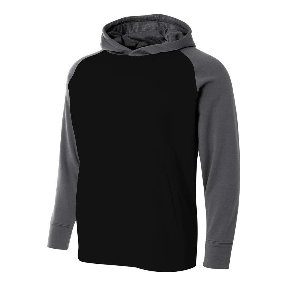A4 Sportswear Youth XL Black/Graphite Tech Fleece Hoodie