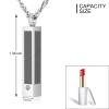abooxiu Cremation Jewelry for Ashes Cube Ashes Necklace Urn Necklace for Ashes Minimalist Vertical Bar Stainless Steel Memorial Keepsake Ash Holder view 2
