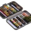 BASSDASH 76pcs Fly Fishing Flies Kit with Fly Box for Trout Fishing Include Nymphs, Dry Wet Flies, Streamers view 2