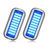 BASIKER BS1 Marine LED Boat Light (2x1200LM 27LED), 10-36V, 316 Stainless Steel, IP68, Air or Underwater, Surface Mount Designed for Cruise Ships, Yachts, Boats, Sailboat, Pontoon, Transom (Blue) view 1