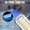 BASIKER BS1 Marine LED Boat Light (2x1200LM 27LED), 10-36V, 316 Stainless Steel, IP68, Air or Underwater, Surface Mount Designed for Cruise Ships, Yachts, Boats, Sailboat, Pontoon, Transom (Blue) view 3