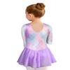 Belovance girls skirted leotards 6t 7t long sleeves mermaid purple gymnastic dance dress (Baby Girls/Toddler Girls/Big Girls) (S Long Sleeves Mermaid Purple, 130(6-7 years old)) view 2