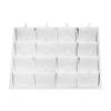 DBM IMPORTS White Faux Leather 16 Pairs Earring Display Jewelry Pendant Tray 10" x7-1/2 view 2